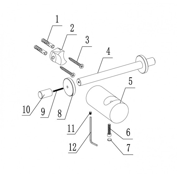 Двойной крючок ABBER Osten 316 AA1852BGG, цвет оружейная сталь брашированная - фото 3