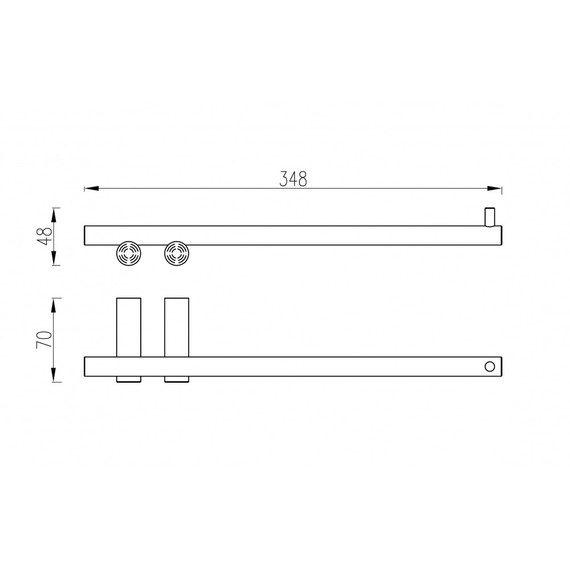 Держатель для полотенец ABBER Osten 316 AA1854BGG, цвет оружейная сталь брашированная - фото 2