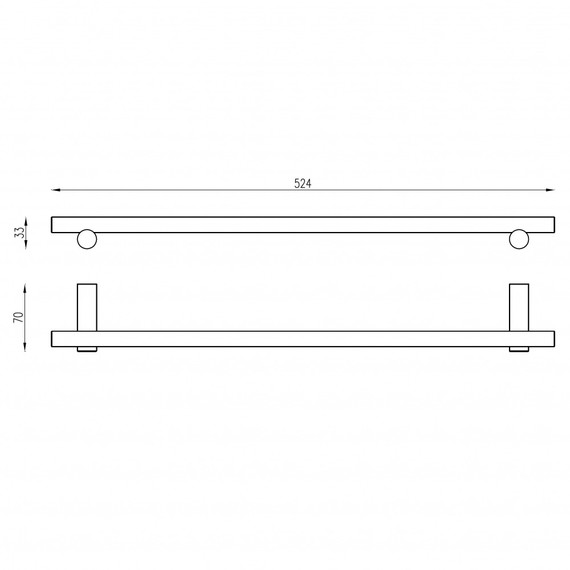 Держатель для полотенец ABBER Osten 316 AA1856BGG, цвет оружейная сталь брашированная - фото 2