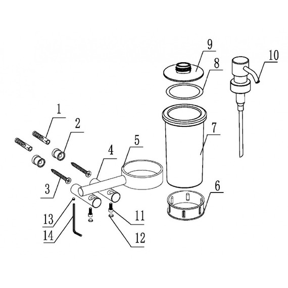 Дозатор для жидкого мыла Abber Osten 316 AA1859BGG, цвет оружейная сталь брашированная - фото 3
