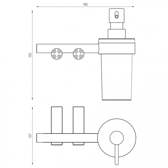 Дозатор для жидкого мыла Abber Osten 316 AA1859BG, цвет золото брашированное - фото 2