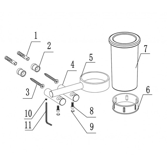 Стакан для зубных щеток Abber Osten 316 AA1860BG, цвет золото брашированное - фото 3