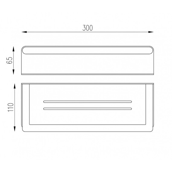 Полка прямоугольная ABBER Osten 316 AA1862BST, цвет сталь брашированная - фото 2