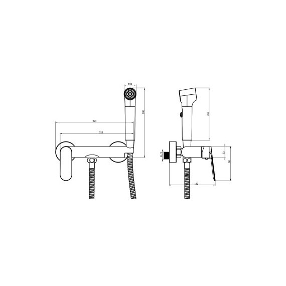 Набор для гигиенического душа Azario Alanti AZ-K2532 - фото 5