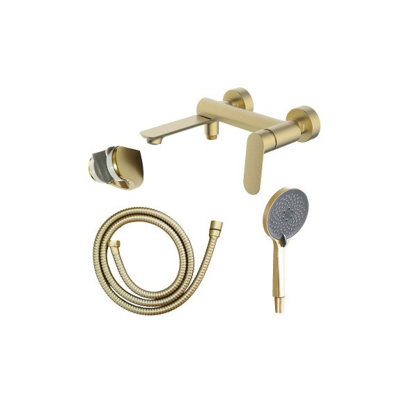 Смеситель для ванны Azario Alanti AZ-K3032MG, золото матовое - фото 