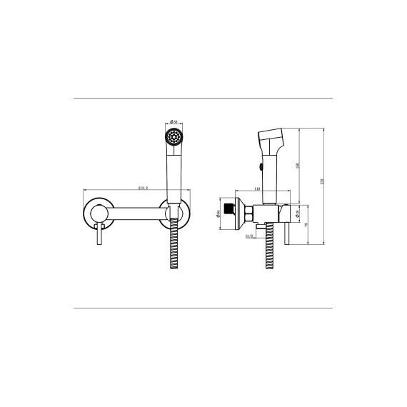Набор для гигиенического душа Azario Dies AZ-KFX04BN, сатин - фото 4