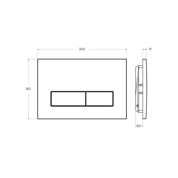Кнопка смыва Cezares Slider SLIDER-BTN-01 - фото 2