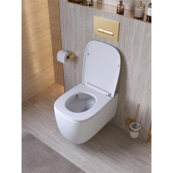 Унитаз подвесной безободковый Cezares Comfort CZR-380-TH-TOR/SC с тонкой крышкой микролифт (система смыва Торнадо) - фото 14