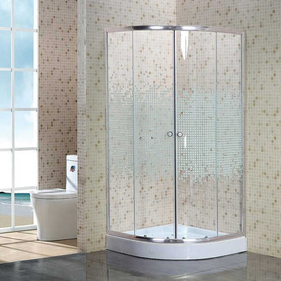 Душевое ограждение Niagara Eco 90x90 см NG-001-14, хром/узор - фото 