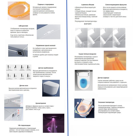 Унитаз-биде подвесной импульсный Abber Bequem AC1121SMB с крышкой микролифт, чёрный матовый - фото 12
