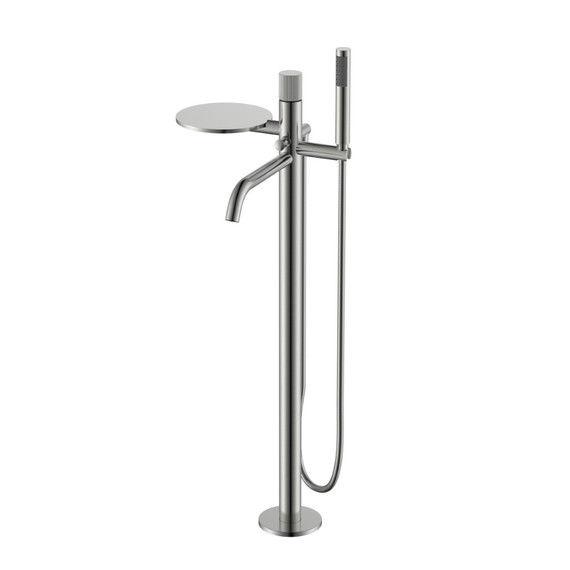 Смеситель для ванны напольный Boheme Stick 129-NB.3, никель - фото 