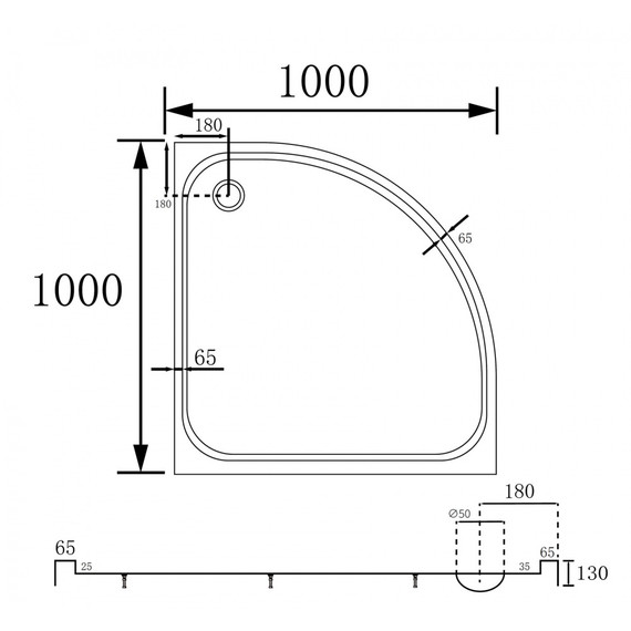 Поддон акриловый Abber 100x100 см AD3A100 - фото 10