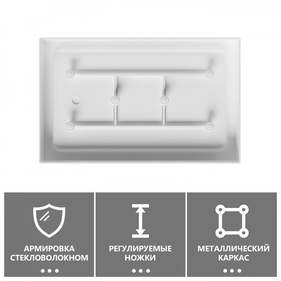 Поддон акриловый Abber 110x70 см AD3C117 - фото 4