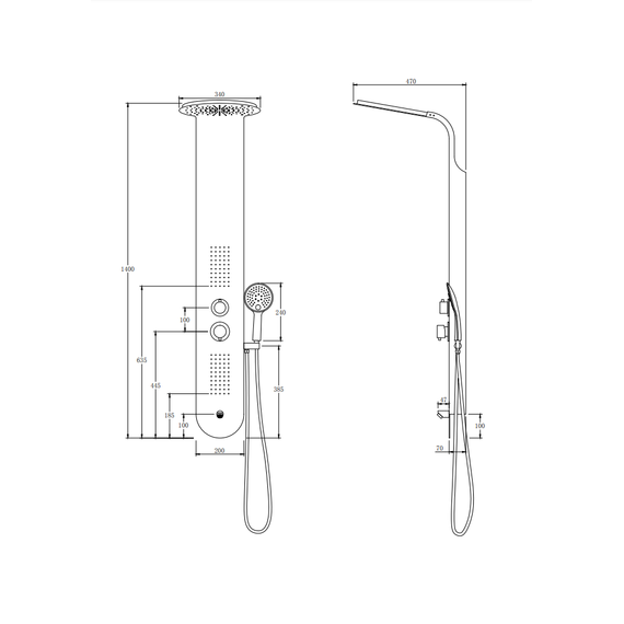 Гидромассажная панель Taliente ТА-G-A03Wcr+s, белый/хром - фото 4