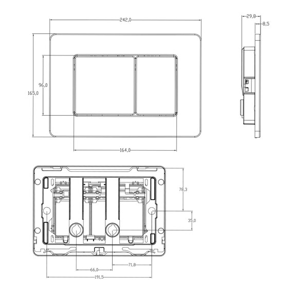 Кнопка смыва Azario NEW-TS AZ-SS-003-B, чёрный - фото 3