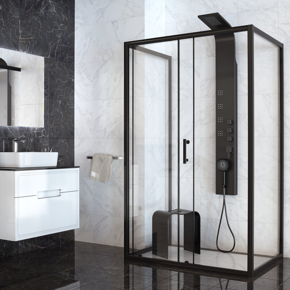 Гидромассажная панель Taliente ТА-G-A01Bb, черный матовый - фото 2