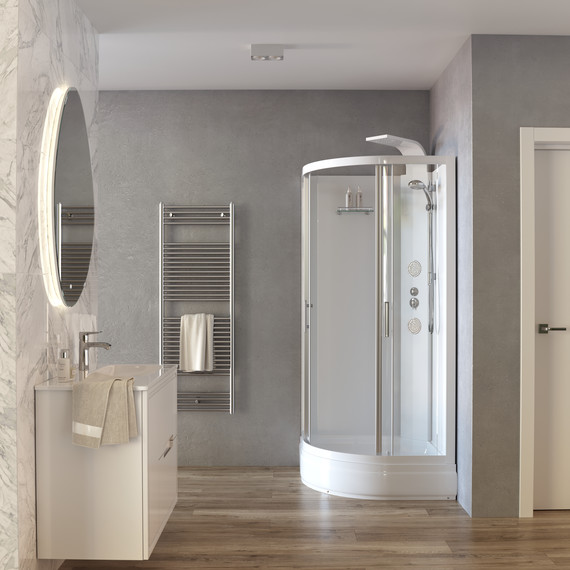 Гидробокс Taliente 90x90 см TA-99CW, белый/прозрачное - фото 3