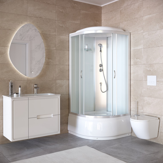 Душевая кабина Taliente 80x80 см TA-8080M, хром/матовое - фото 2