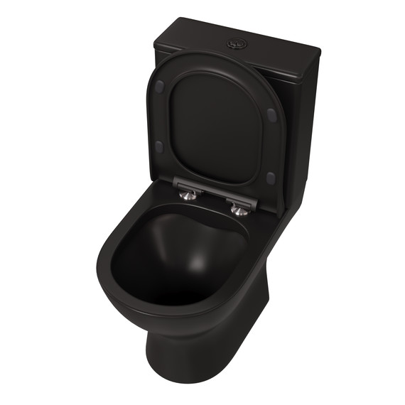 Унитаз-компакт безободковый Taliente Arte AR35045 Nero с крышкой микролифт, чёрный, Цвет производителя: чёрный - фото 3