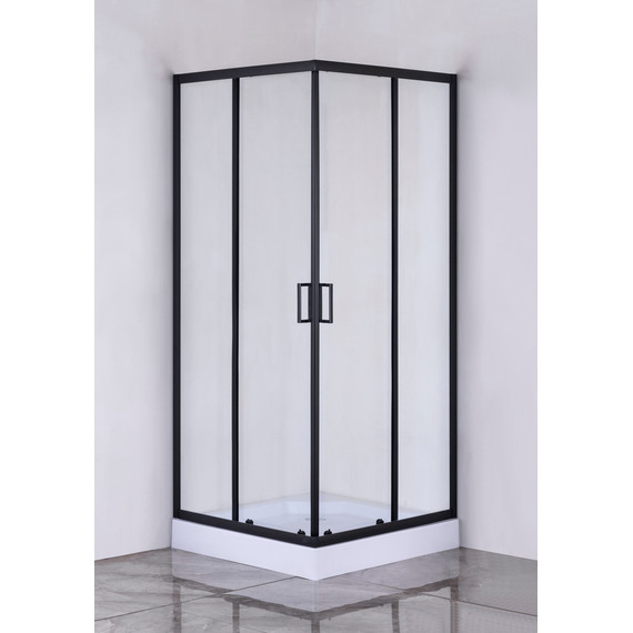 Душевое ограждение Taliente 90x90 см TA-09092-1CB, черный/прозрачное - фото 2