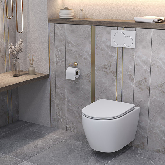 Унитаз подвесной безободковый Taliente Amato Esteso T3 AE65053 с крышкой микролифт (система смыва Торнадо) - фото 7