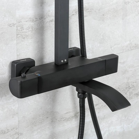 Душевая стойка с термостатом Gappo G2407-60, черный - фото 4