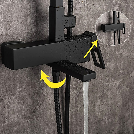 Душевая стойка Gappo G2417-6, черный - фото 3