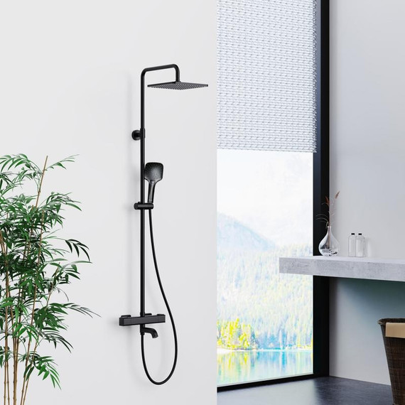 Душевая стойка с термостатом Gappo G2491-6, черный, Цвет производителя: чёрный - фото 2