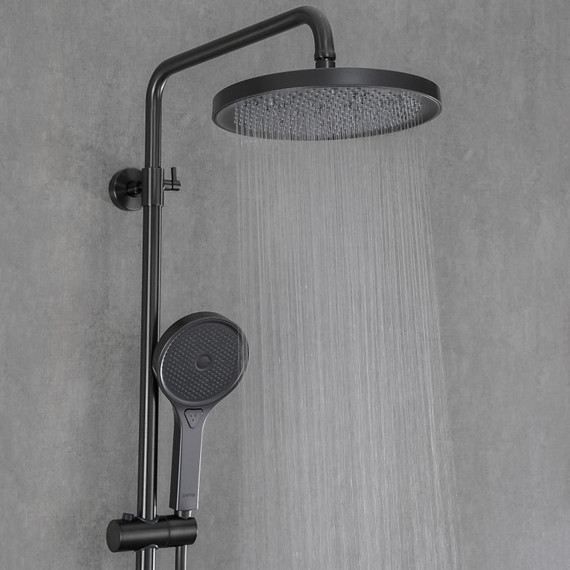 Душевая стойка с термостатом Gappo G2495-79, оружейная сталь, Цвет производителя: оружейная сталь - фото 4