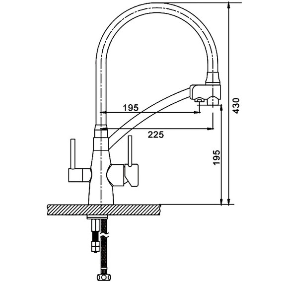 Смеситель для кухни Gappo G4398-16, черный - фото 10