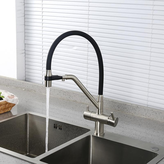 Смеситель для кухни Gappo G4398-85, сатин/черный - фото 21