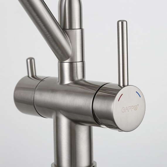 Смеситель для кухни Gappo G4398-85, сатин/черный - фото 12