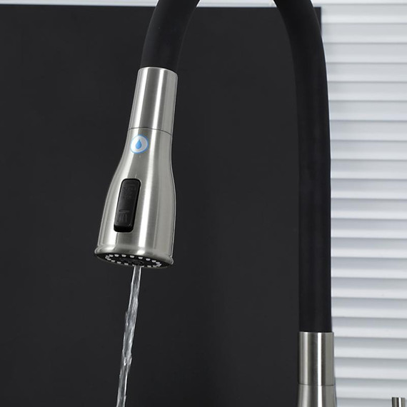 Смеситель для кухни Gappo G4399-65, сатин/черный - фото 16