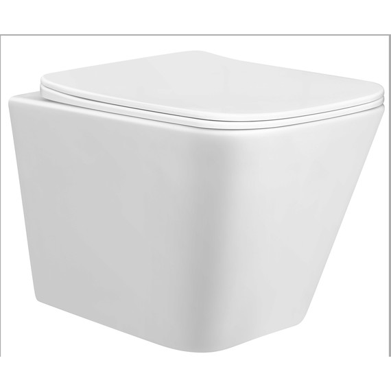 Унитаз подвесной безободковый Taliente Correto CR25200 с крышкой микролифт, Цвет производителя: белый - фото 4