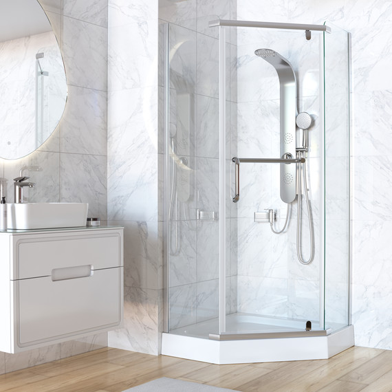 Душевое ограждение Taliente 100x100 см TA-10103-1CP, хром/прозрачное - фото 3