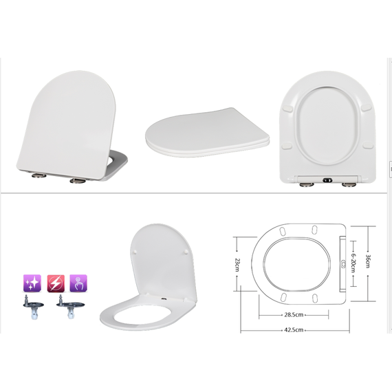 Унитаз-биде подвесной Taliente Amato AM25010 SMcromo с крышкой микролифт - фото 6