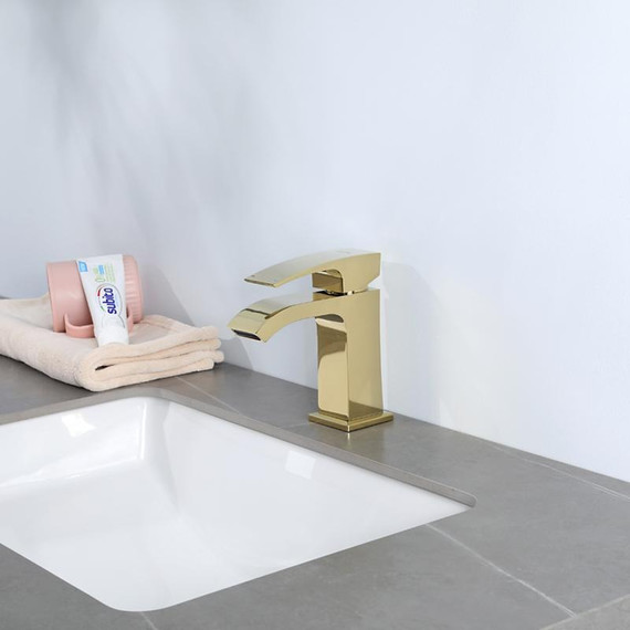 Смеситель для раковины Gappo G1007-3, золото - фото 2