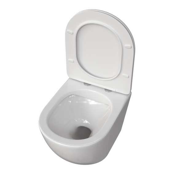 Унитаз подвесной безободковый Taliente Amato AM25010 с крышкой микролифт, Цвет производителя: белый - фото 3