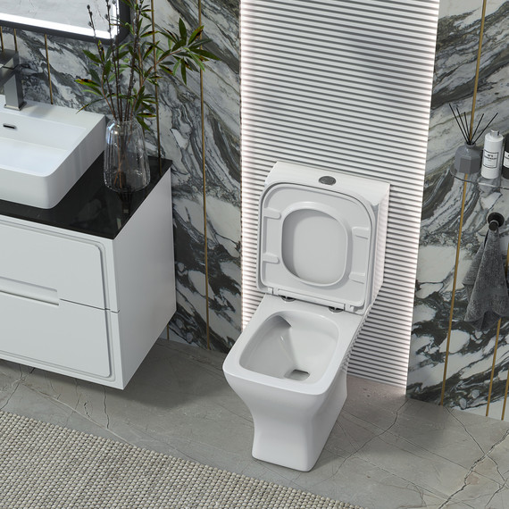 Унитаз-компакт безободковый Taliente Elegante Vortex EL45055 с крышкой микролифт (система смыва Торнадо) - фото 4