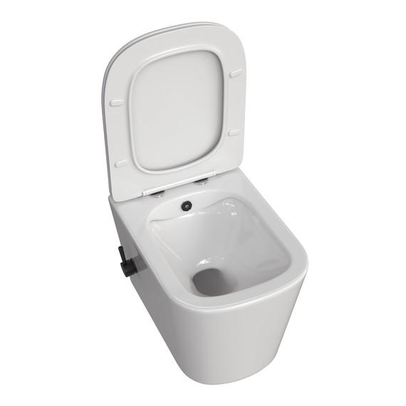 Унитаз-биде подвесной Taliente Correto CR25200 SMnero с крышкой микролифт - фото 3