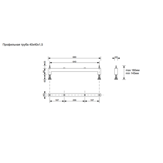 Ножки для ванны Taliente 75-80 см KARK-VE-75/80 - фото 6
