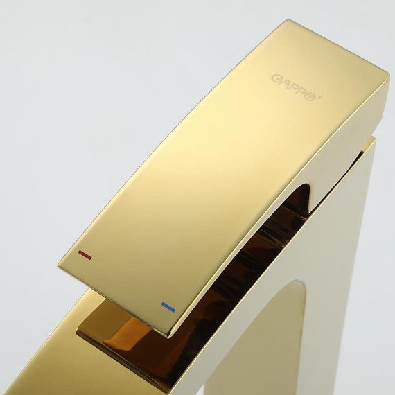 Смеситель для раковины высокий Gappo G1007-32, золото - фото 17