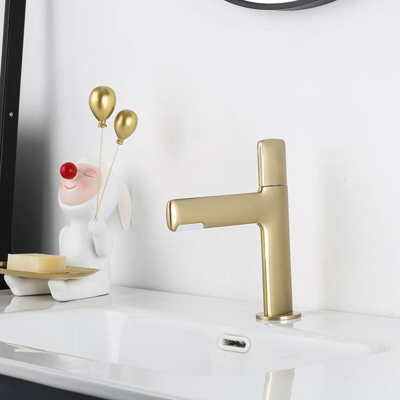 Смеситель для раковины Gappo G1052-81, сатин золотой, Цвет производителя: золото матовое - фото 2