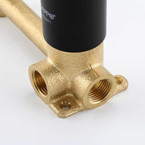 Смеситель для раковины настенный Gappo G06-6 G1206-6, чёрный, Цвет производителя: чёрный - фото 21