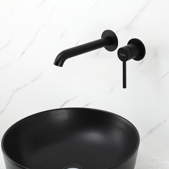 Смеситель для раковины настенный Gappo G06-6 G1206-6, чёрный, Цвет производителя: чёрный - фото 2