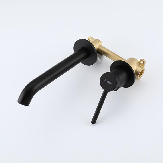 Смеситель для раковины настенный Gappo G06-6 G1206-6, чёрный, Цвет производителя: чёрный - фото 13