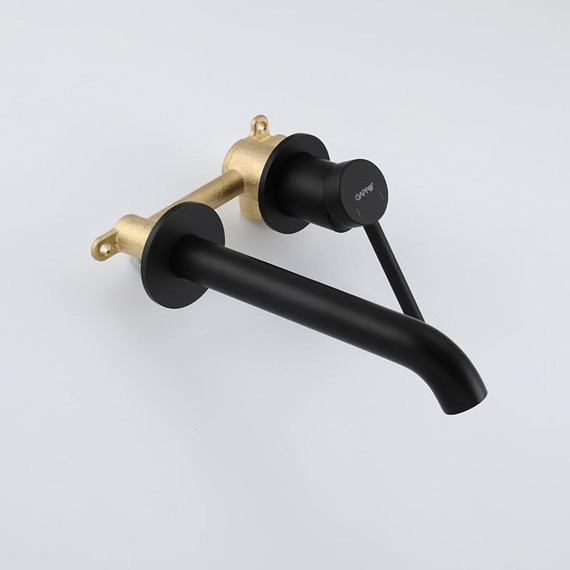 Смеситель для раковины настенный Gappo G06-6 G1206-6, чёрный, Цвет производителя: чёрный - фото 14