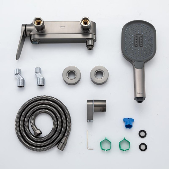 Смеситель для ванны с выдвижным изливом Gappo G10-9 G3210-9, оружейная сталь, Цвет производителя: оружейная сталь - фото 26