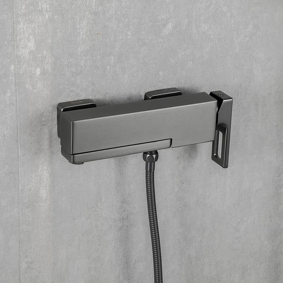 Смеситель для ванны с гарнитуром Gappo G3217-9, оружейная сталь - фото 3