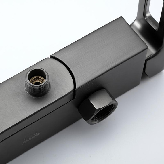 Смеситель для ванны с гарнитуром Gappo G3217-9, оружейная сталь - фото 11